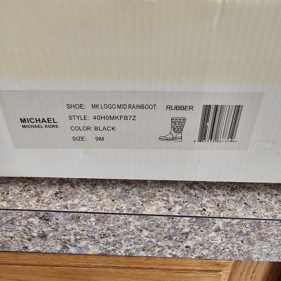 Michael Kors Logo Mid Rainboot Size 9M - Picture 4 of 5